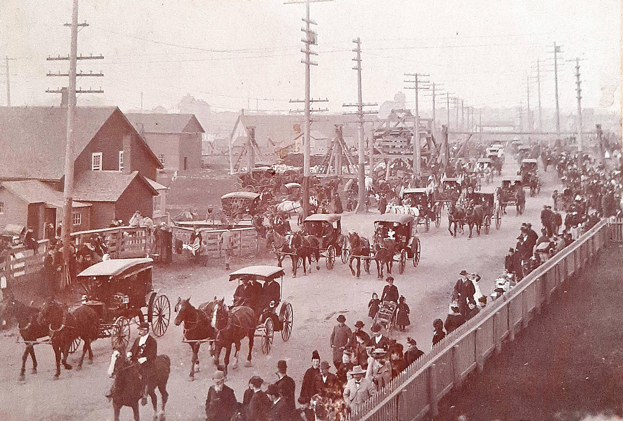 Many members of the Viani family settled initially in Calumet, Michigan, seen here in about 1900. (Photo courtesy of the Viani Family Collection)