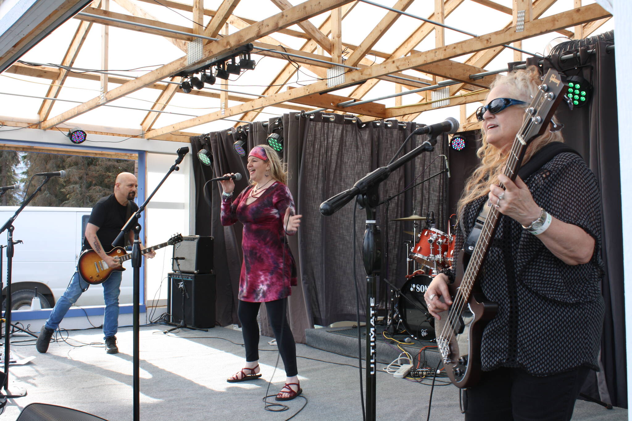 Danger Money plays at the Rock’N the Ranch at the RustyRavin Music Festival in Kenai, Alaska, on Friday, July 8, 2022. (Camille Botello/Peninsula Clarion)