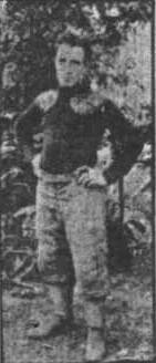 Photo courtesy of Newspapers.com archive 
George W. Kuppler, seen here in his college football days, was a U.S. Commissioner when he married Willietta Dolan, one of the two sisters teaching in Kenai from 1911 to 1914.