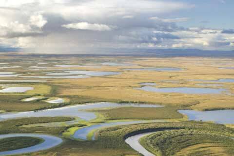 Wetlands in the Selawik Refuge that were mapped in the USFWS National Wetlands Inventory. (Photo by USFWS)