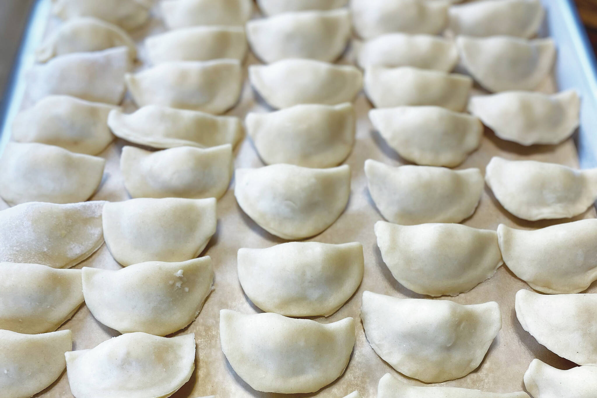 These labor-intensive pierogies can be made in large batches and frozen for future meals. (Photo by Tressa Dale/Peninsula Clarion)