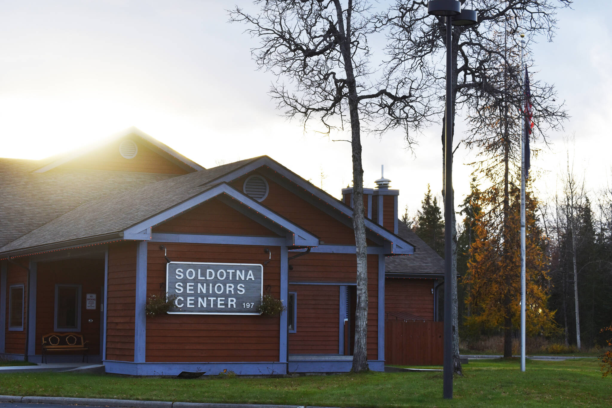 The Soldotna Seniors Center is seen on Tuesday, Oct. 11, 2022, in Soldotna, Alaska. (Jake Dye/Peninsula Clarion)