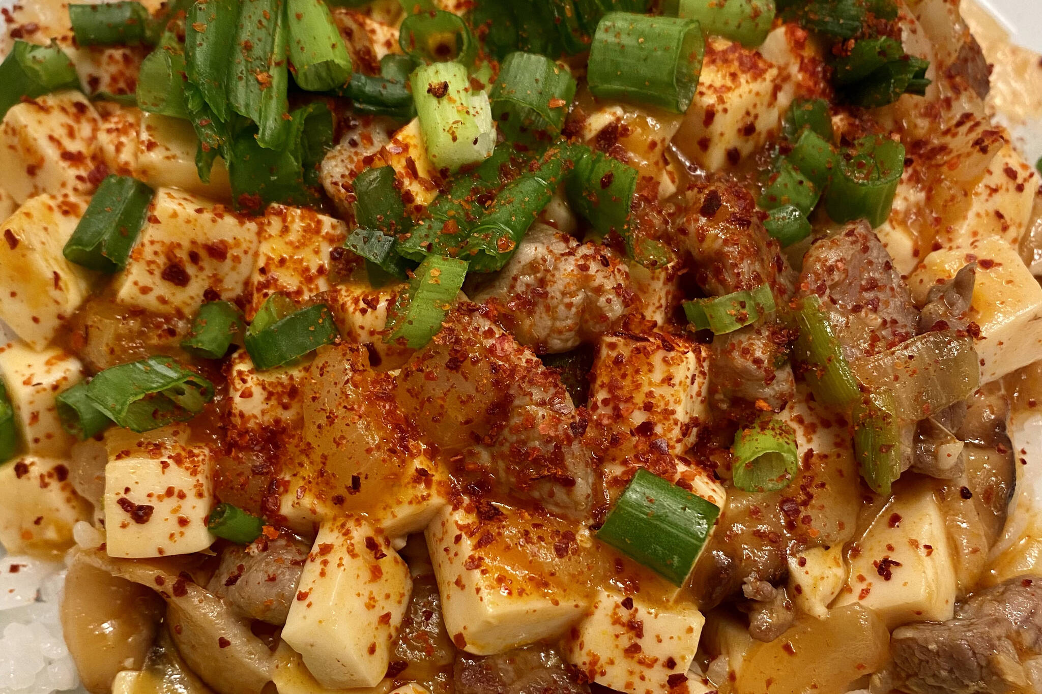 Korean red pepper paste adds heat to this Mapo tofu recipe. (Photo by Tressa Dale/Peninsula Clarion)