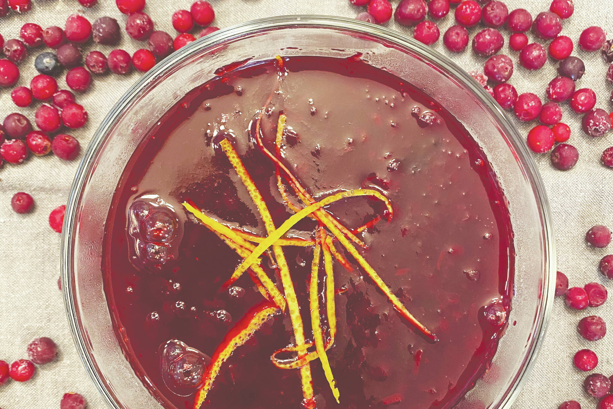 Cranberry sauce made from scratch with hand-picked berries makes a special holiday treat. (Photo by Tressa Dale/Peninsula Clarion)