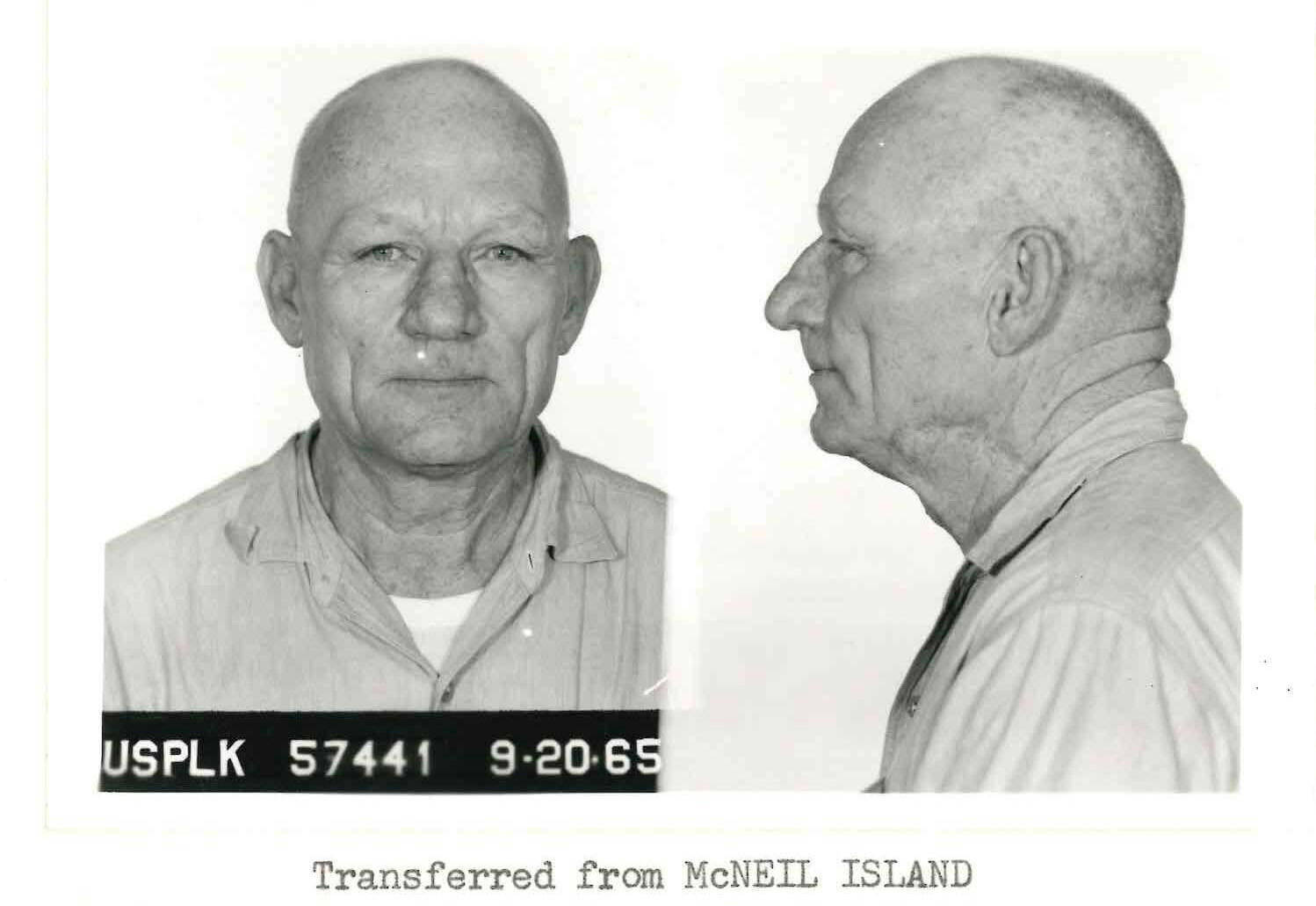 In his late 50s, Arthur Vernon Watson was photographed after another prison transfer. (Photo courtesy of the National Archives)