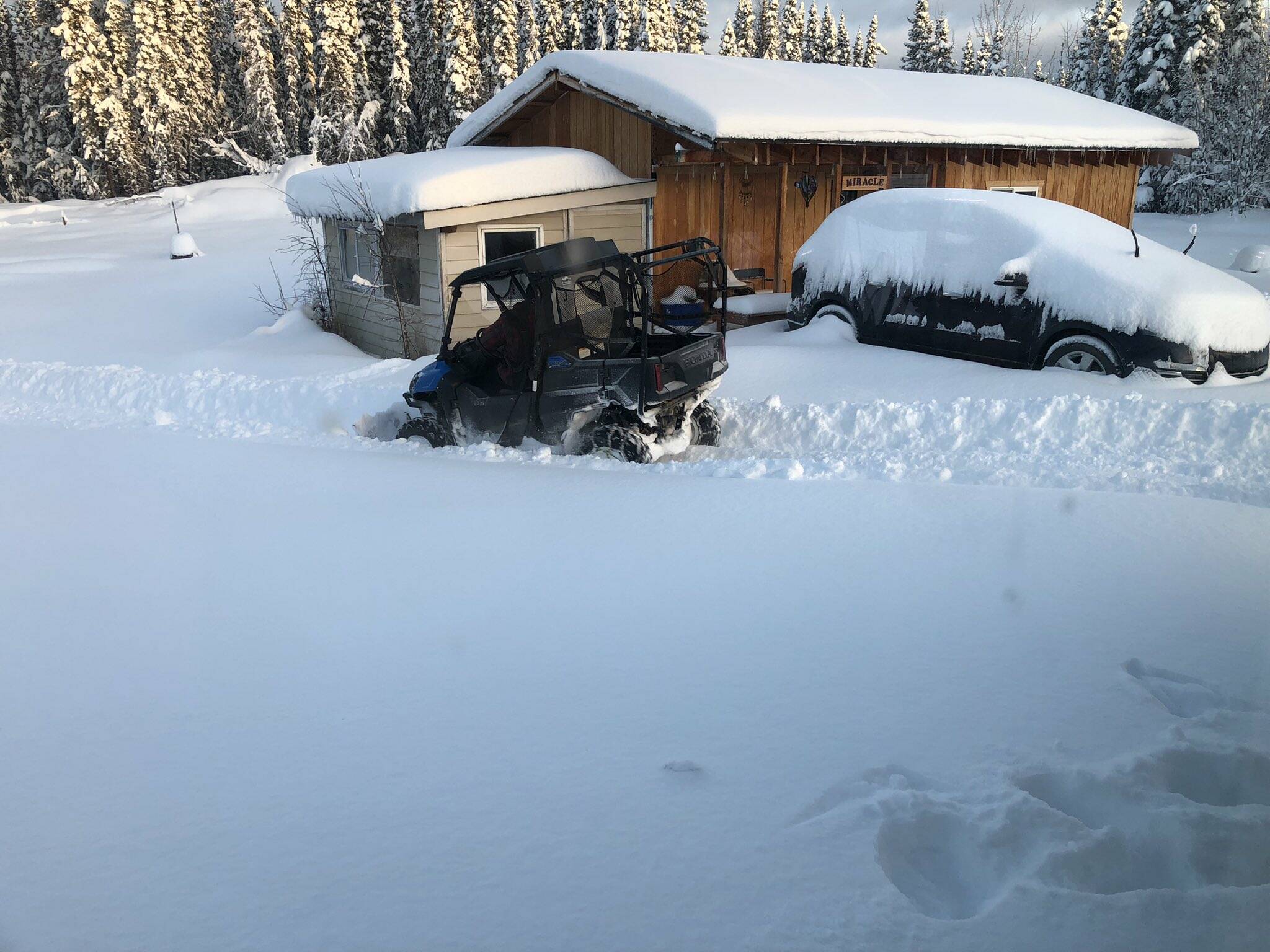 Snowfall off of Funny River Road, Dec. 12, 2022, near Soldotna, Alaska. (Image courtesy Karyn Griffin)