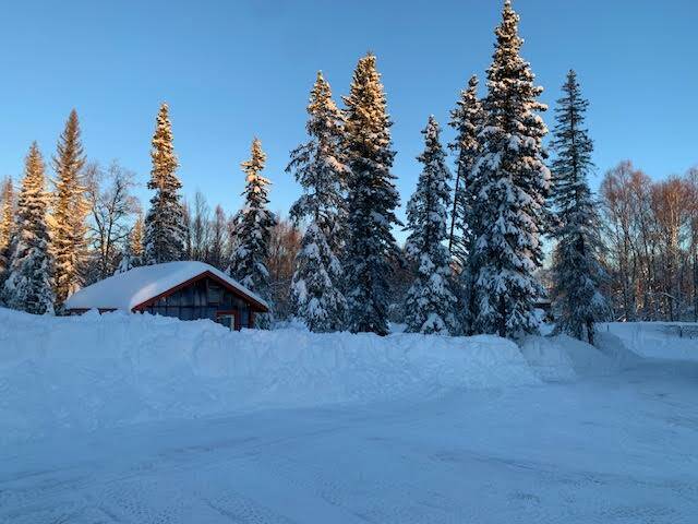 Several feet of snow near the Sports Lake area on Monday, Dec. 12, 2022, in Soldotna, Alaska. (Photo courtesy Michele Vasquez)