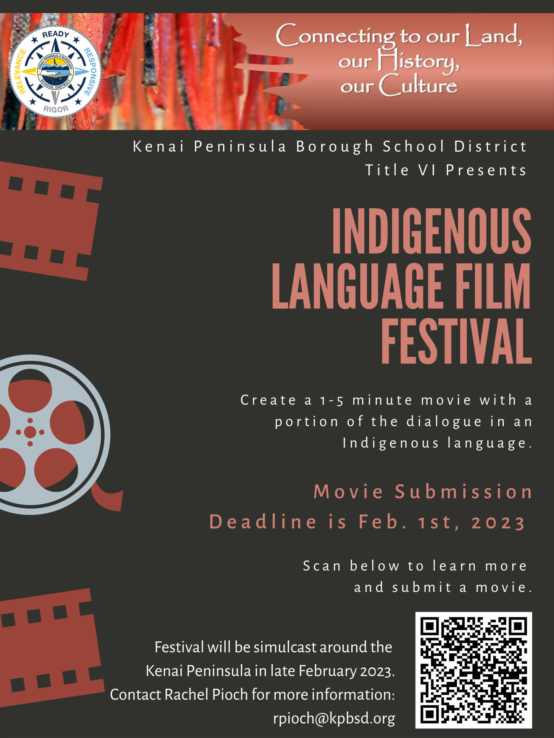 Promotional flyer for the Indigenous Language Film Festival (Image courtesy KPBSD Title VI)