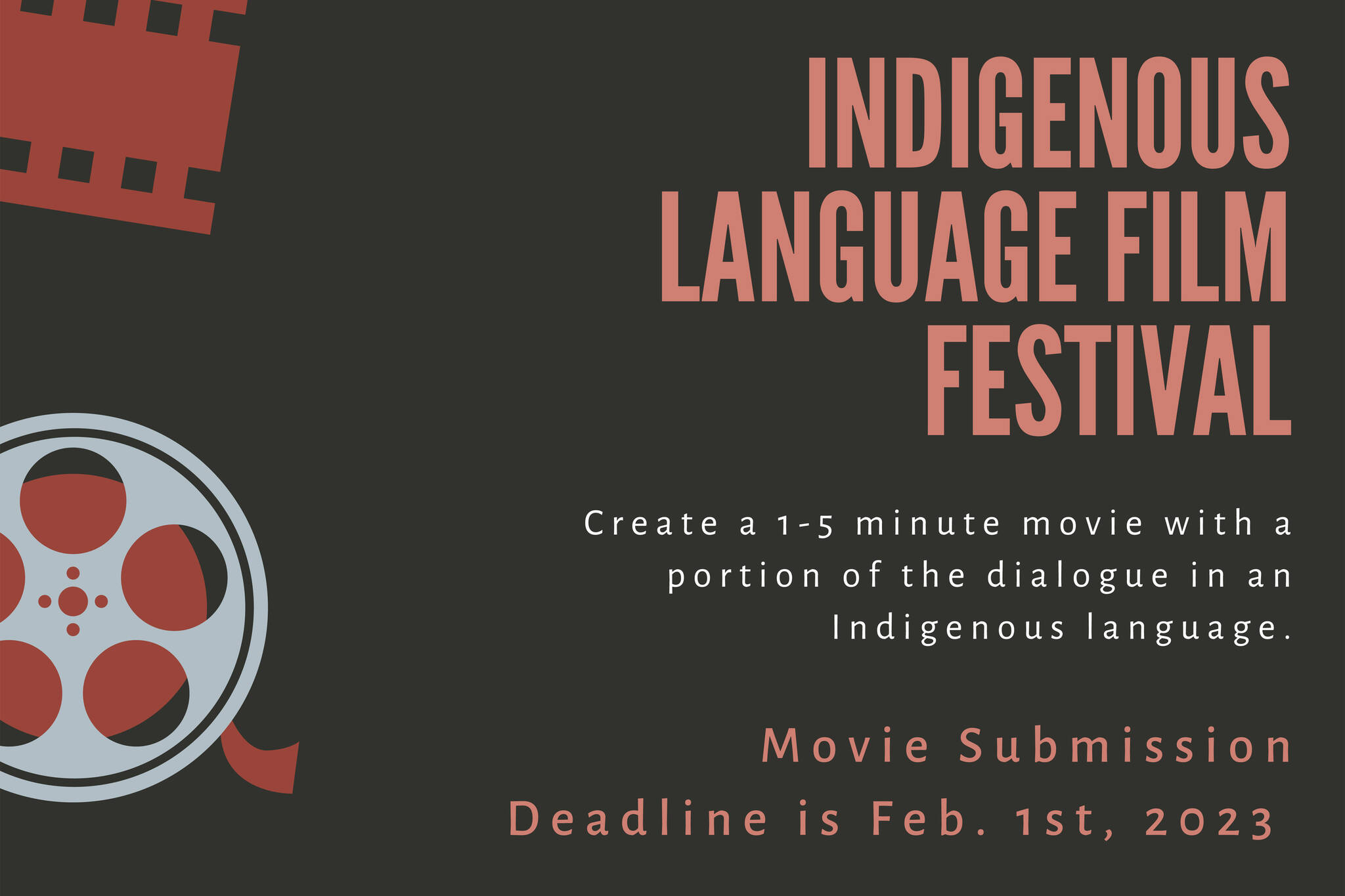 Promotional flyer for the Indigenous Language Film Festival (Image courtesy KPBSD Title VI)