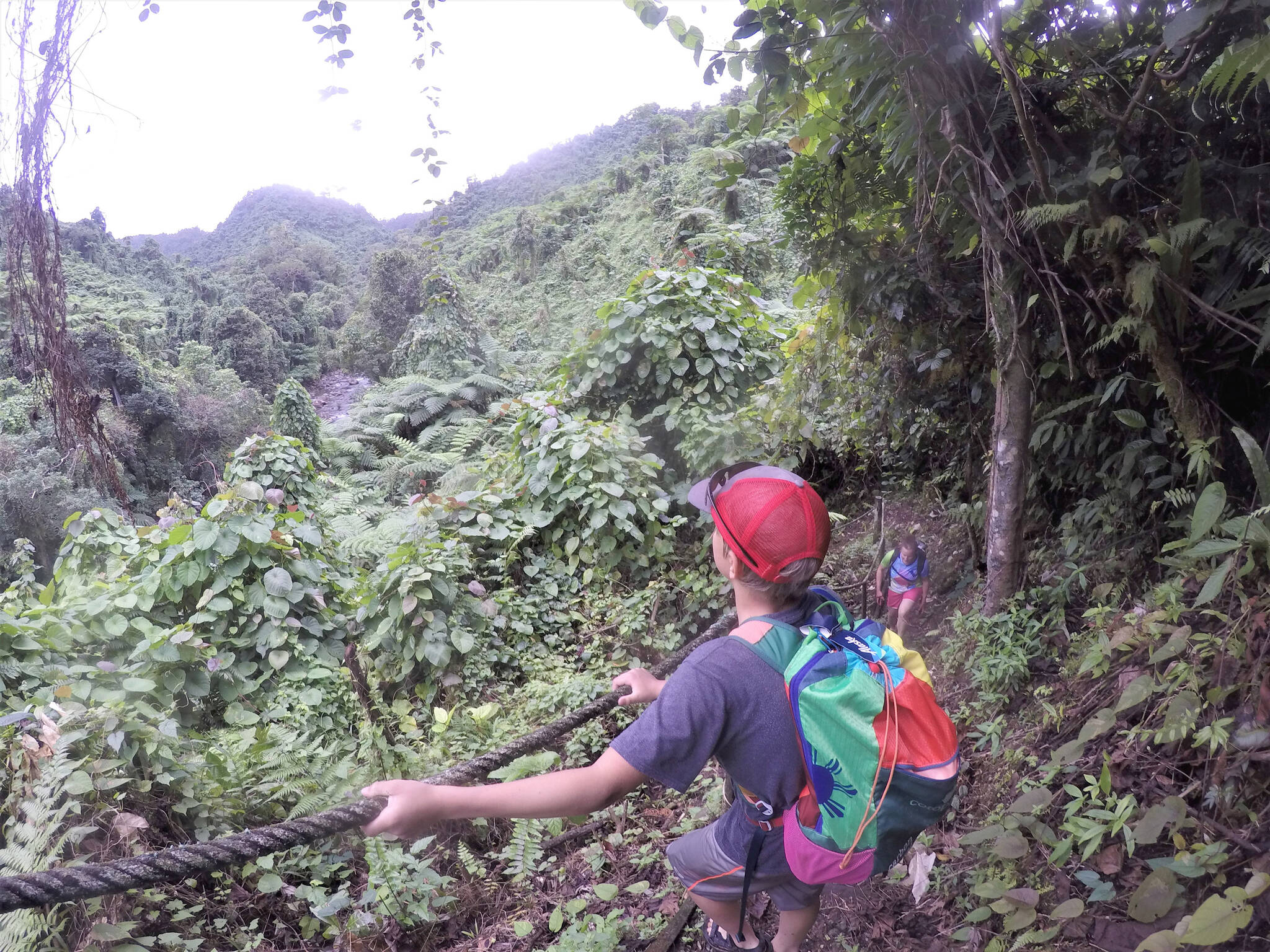 Hiking the Levena Coastal Trail on Taveuni Island, Fiji. (Photo by Mark Laker/USFWS)