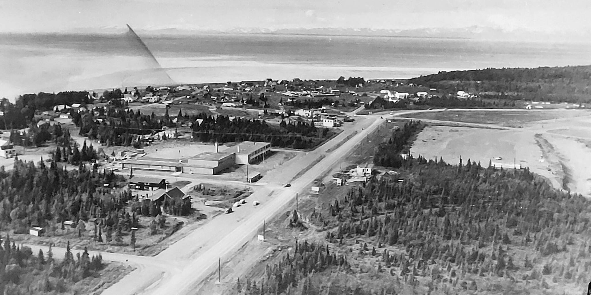 This image from a 1959 postcard shows Kenai during the Gobles’ tenure there. (Original photo by Glenn and Clarice Kipp)