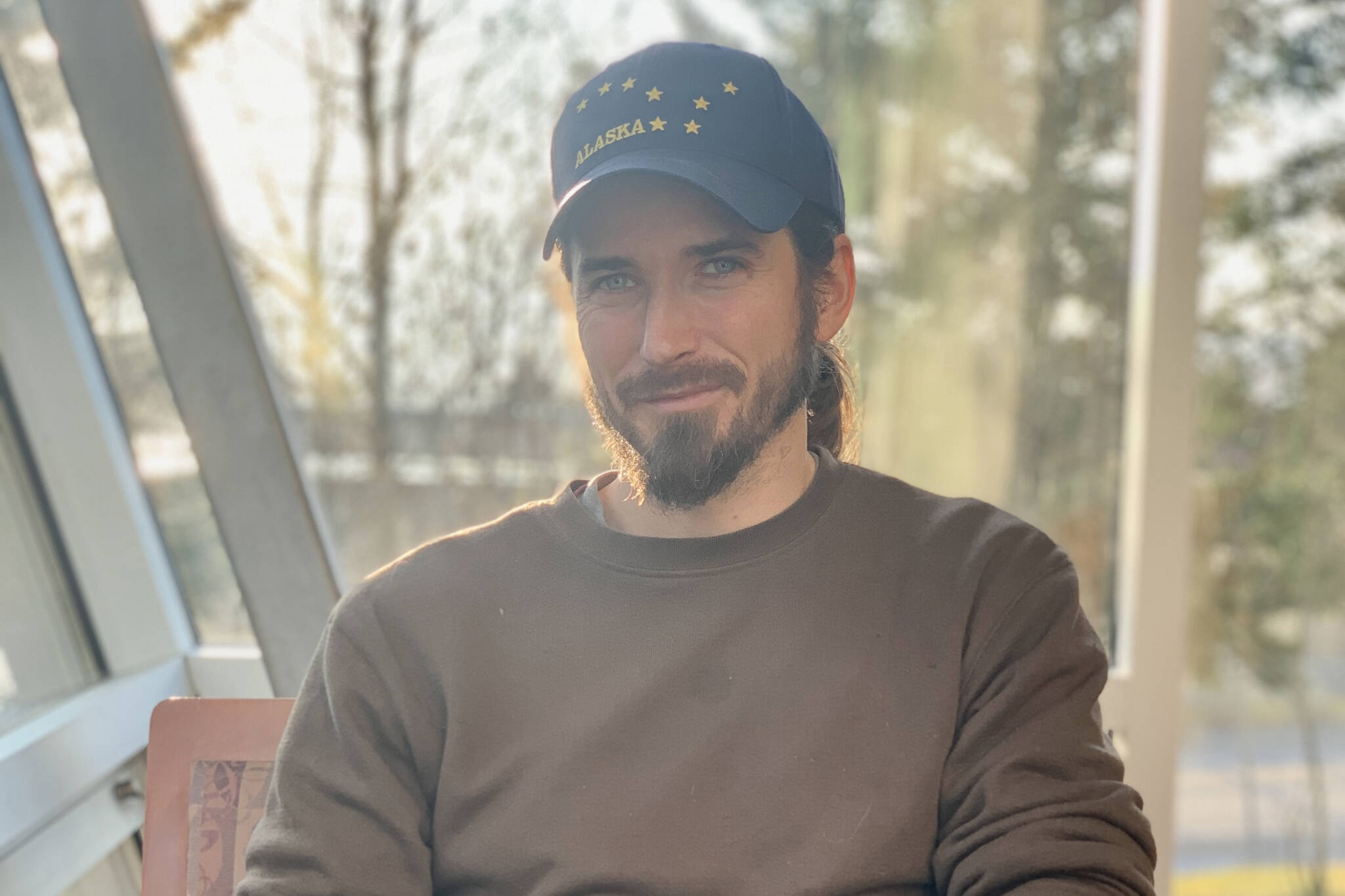 Lucas Wilcox at the Homer Public Library, Homer, Alaska, Dec. 7, 2022. (Photo by Christina Whiting/Homer News)