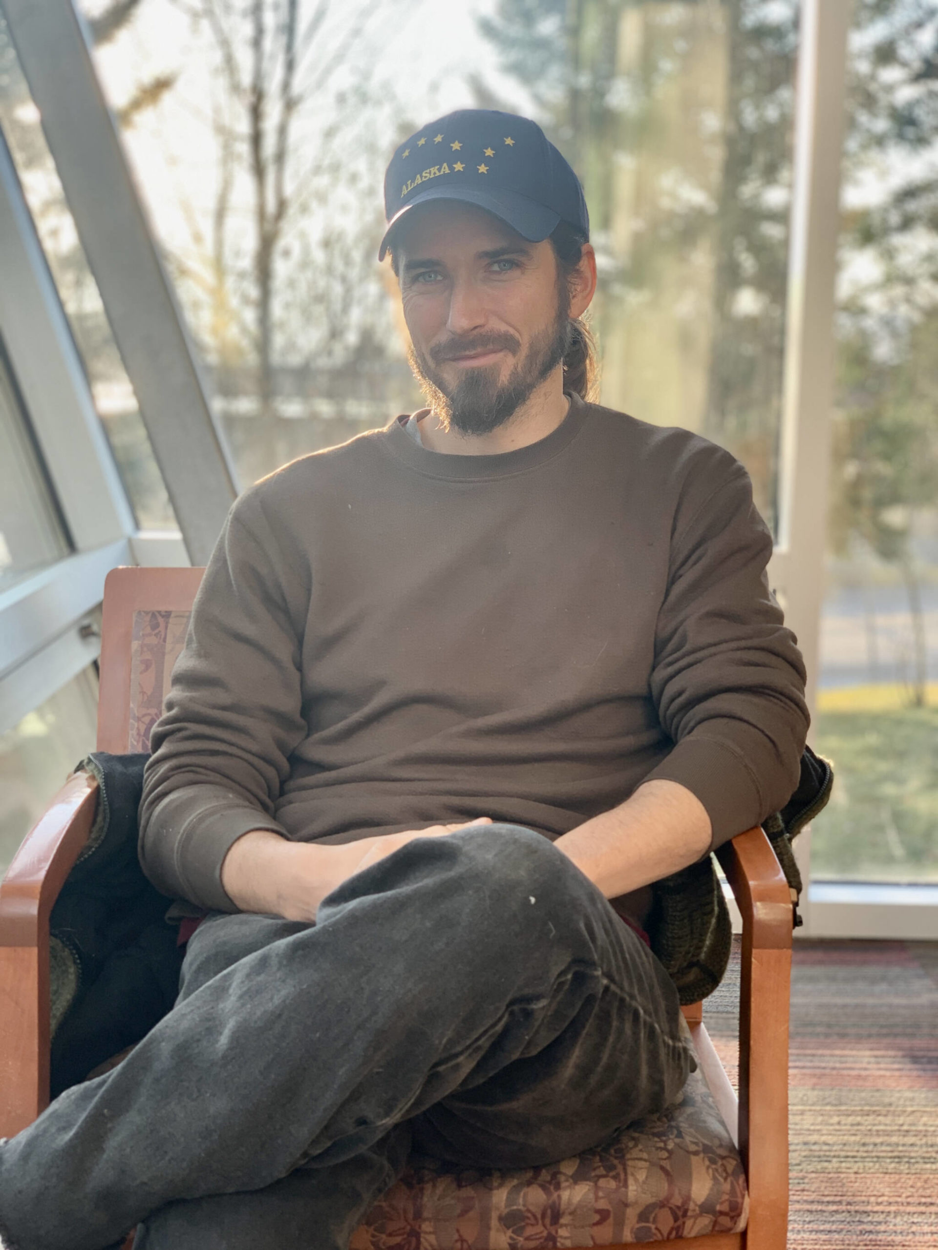 Lucas Wilcox at the Homer Public Library, Homer, Alaska, Dec. 7, 2022. (Photo by Christina Whiting/Homer News)