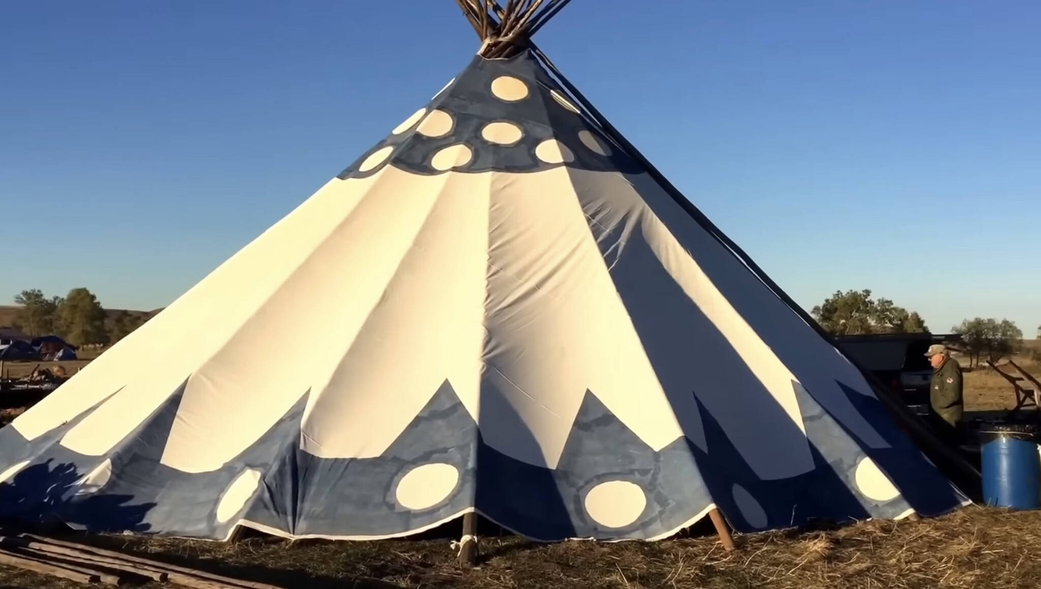ARK’s tipi kitchen at Standing Rock in 2016, the same one used a month earlier for Baton Rouge flood relief. (Photo provided)