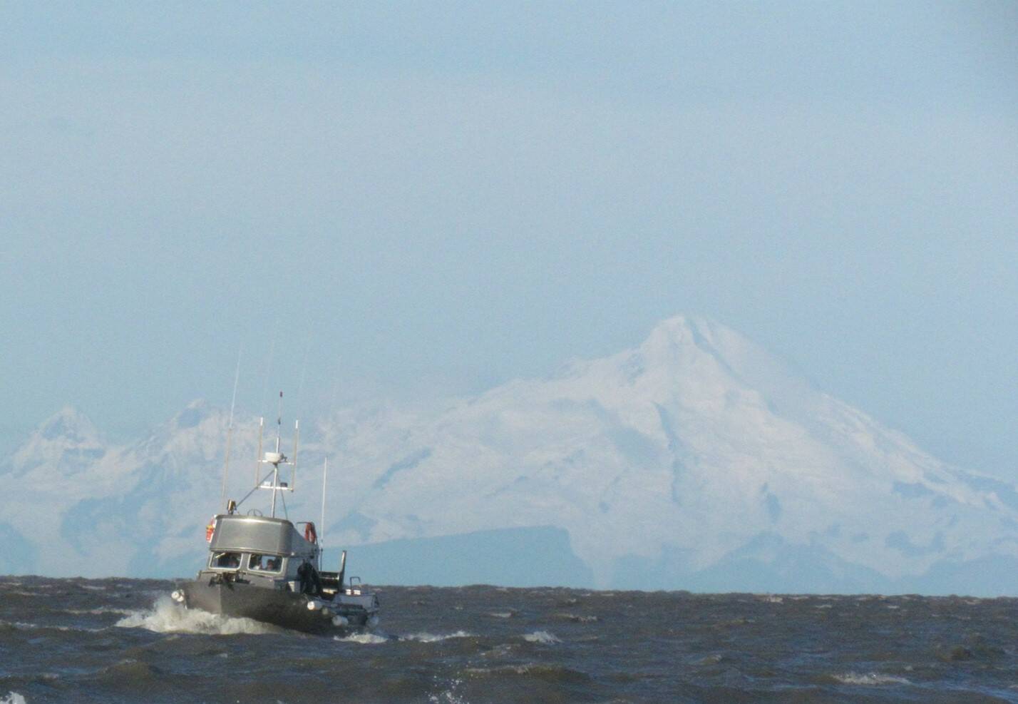 A commercial drift boat running in Cook Inlet on an unknown date. (Photo courtesy Upper Cook Inlet Drift Association)
