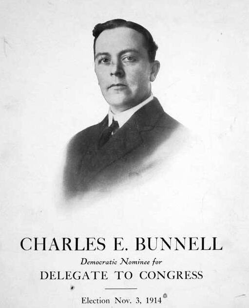 In 1914, five years before he would preside over the murder trials of William Dempsey, Charles Bunnell ran to become a territorial delegate to the U.S. Congress. (Photo courtesy of the University of Alaska Fairbanks archives)