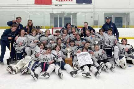 The Soldotna hockey team won the Division II state championship at the Patty Center in Fairbanks, Alaska, on Saturday, Feb. 4, 2023. (Photo provided)