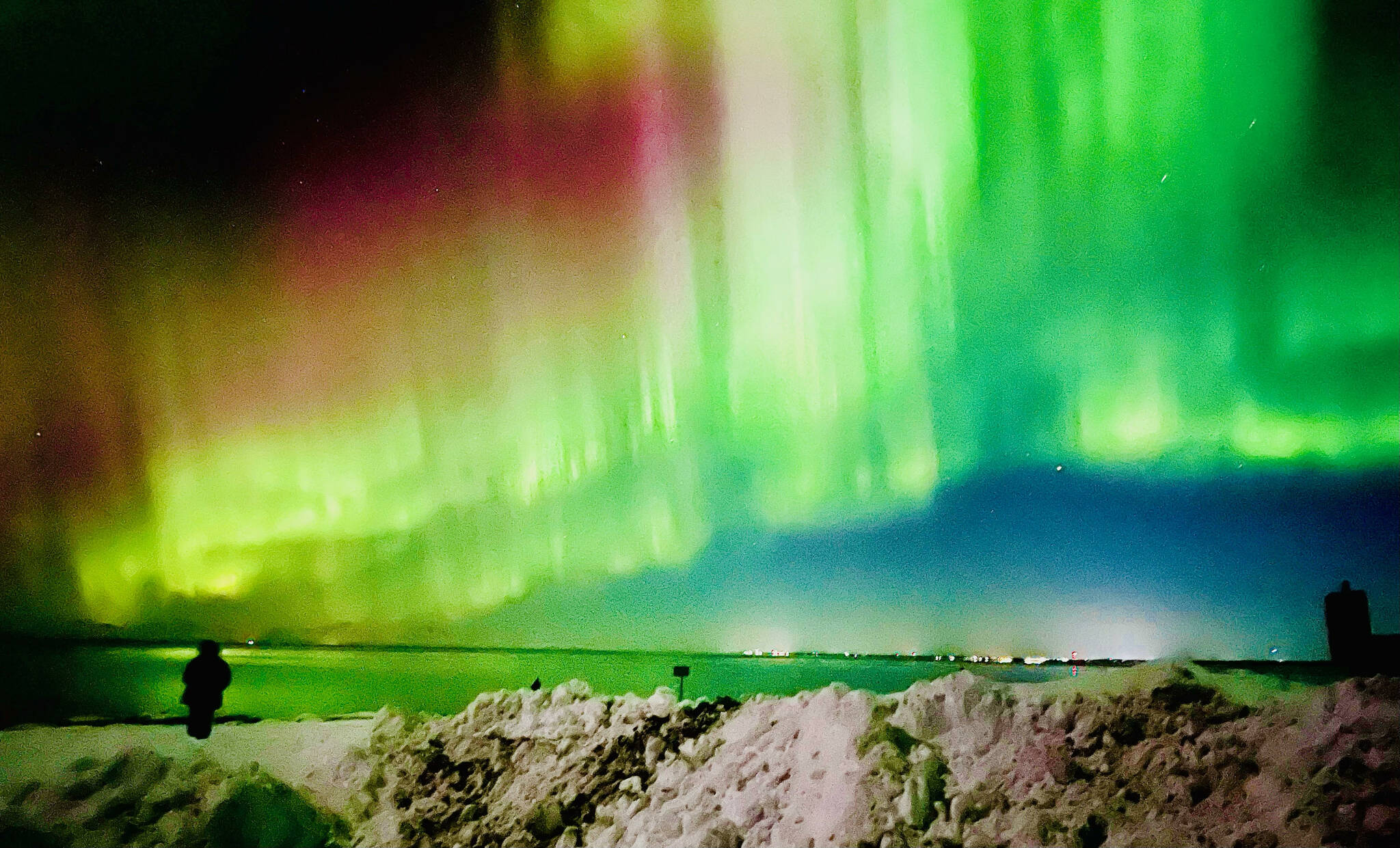 Aurora borealis dance on Sunday, Feb. 26, 2023, in Kasilof, Alaska. (Photo courtesy Mechel Meek)