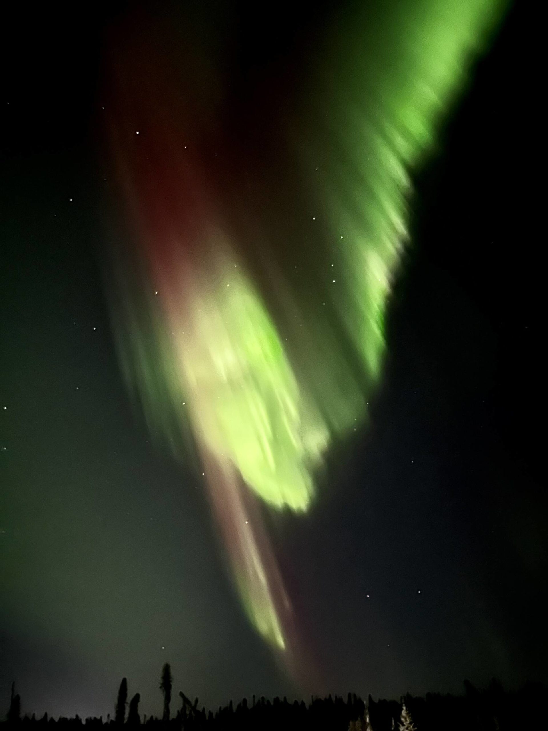 Aurora in the Mackey Lake, Alaska area on Sunday, Feb. 26, 2023. (Picture courtesy Harold Rudstrom)