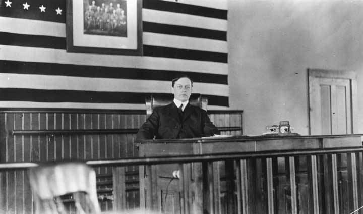 Photo courtesy of the University of Alaska Fairbanks archives 
In 1914, Pres. Woodrow Wilson appointed Charles Bunnell to be the judge of the Federal District Court for the Third and Fourth divisions of the Alaska Territory.
