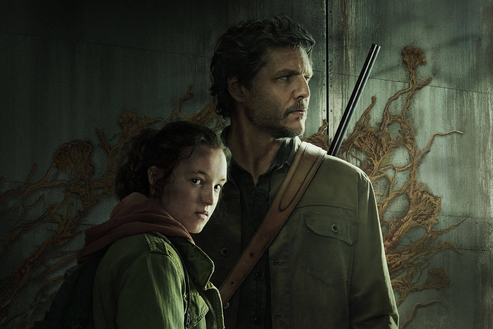 Bella Ramsey as Ellie and Pedro Pascal as Joel in “The Last of Us.” (Photo courtesy HBO)