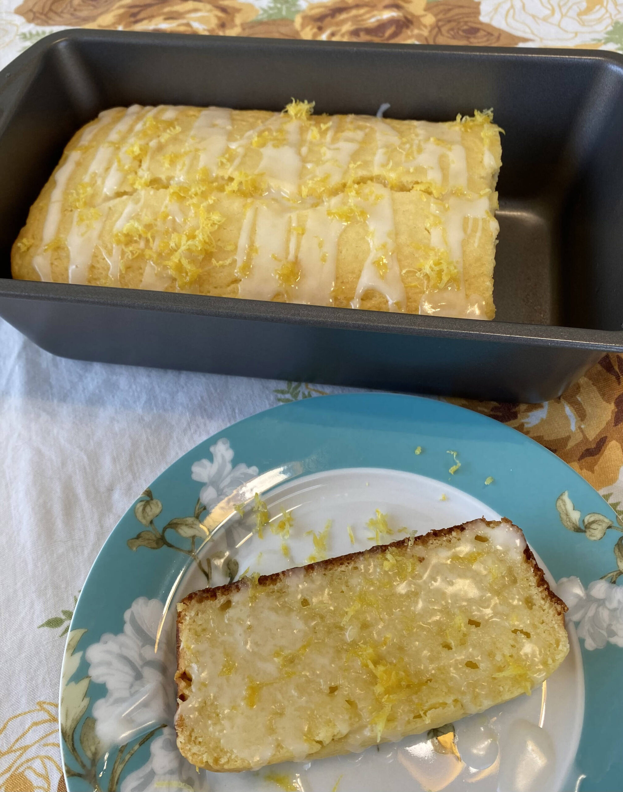 Lemon juice and powder sugar make the sweet topping for this luscious lemon cake. (Photo by Tressa Dale/Peninsula Clarion)