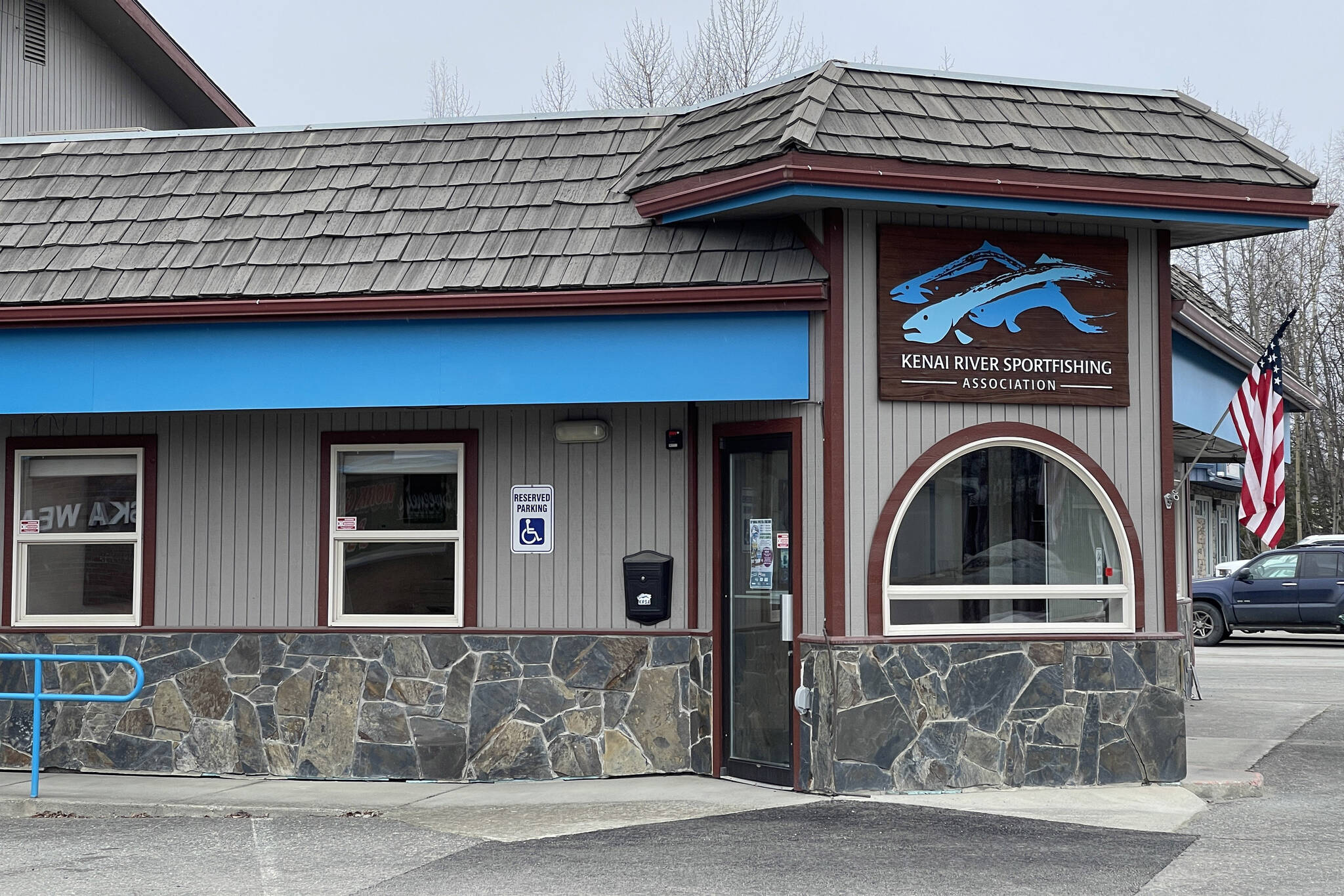 The Kenai River Sportfishing Association offices in Soldotna, Alaska, are seen on Tuesday, May 2, 2023. (Jake Dye/Peninsula Clarion)