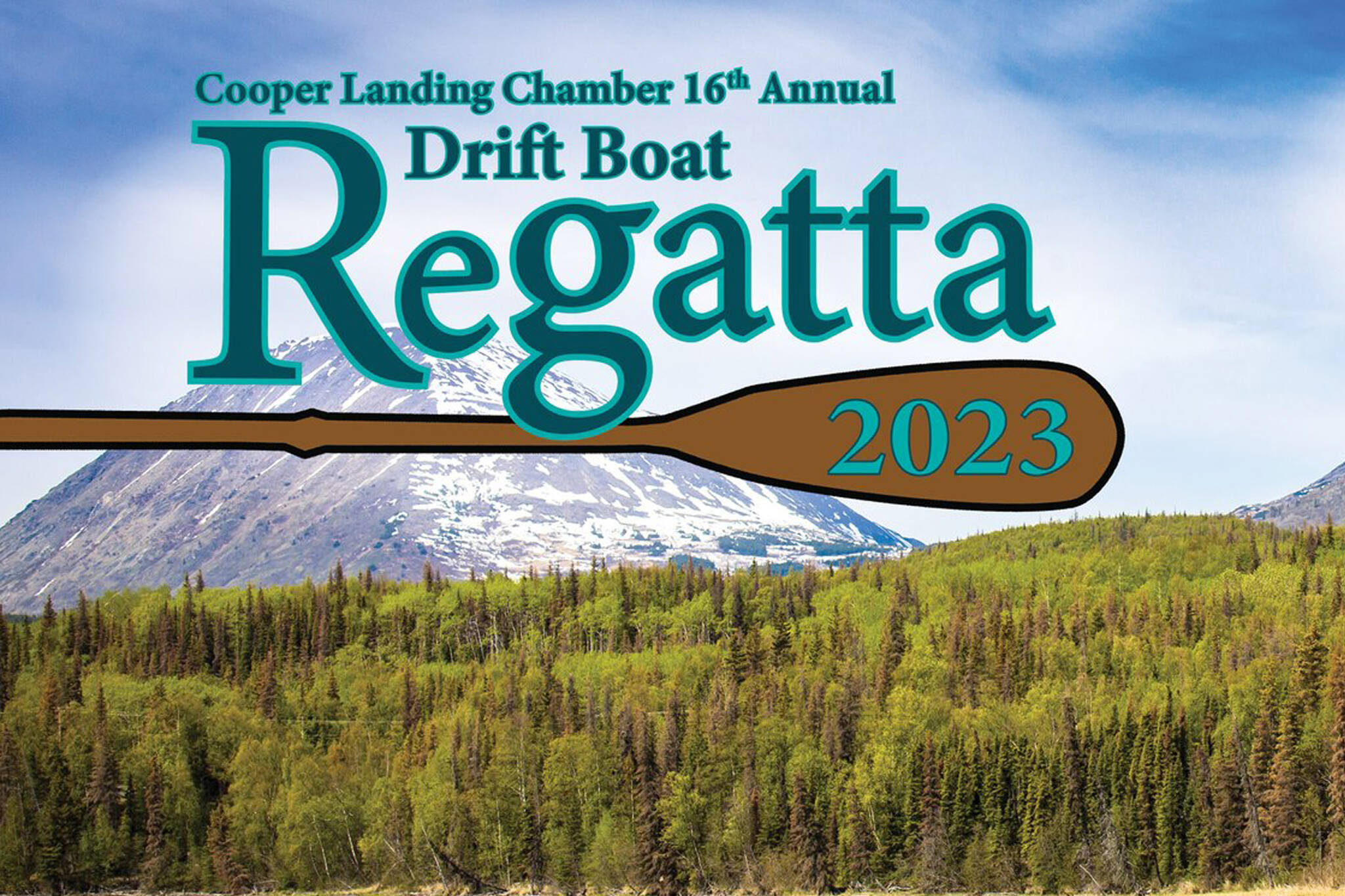 Poster for the 16th Annual Cooper Landing Chamber of Commerce Drift Boat Regatta. (Promotional Image)