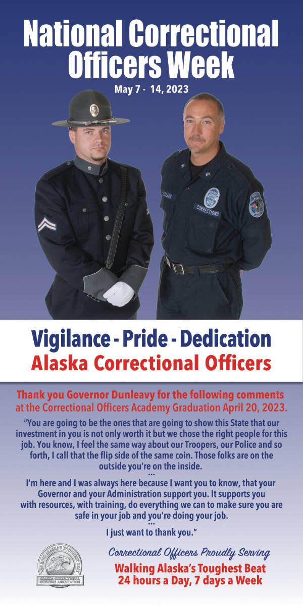 Corrections poster. Courtesy Alaska Correctional Officers
