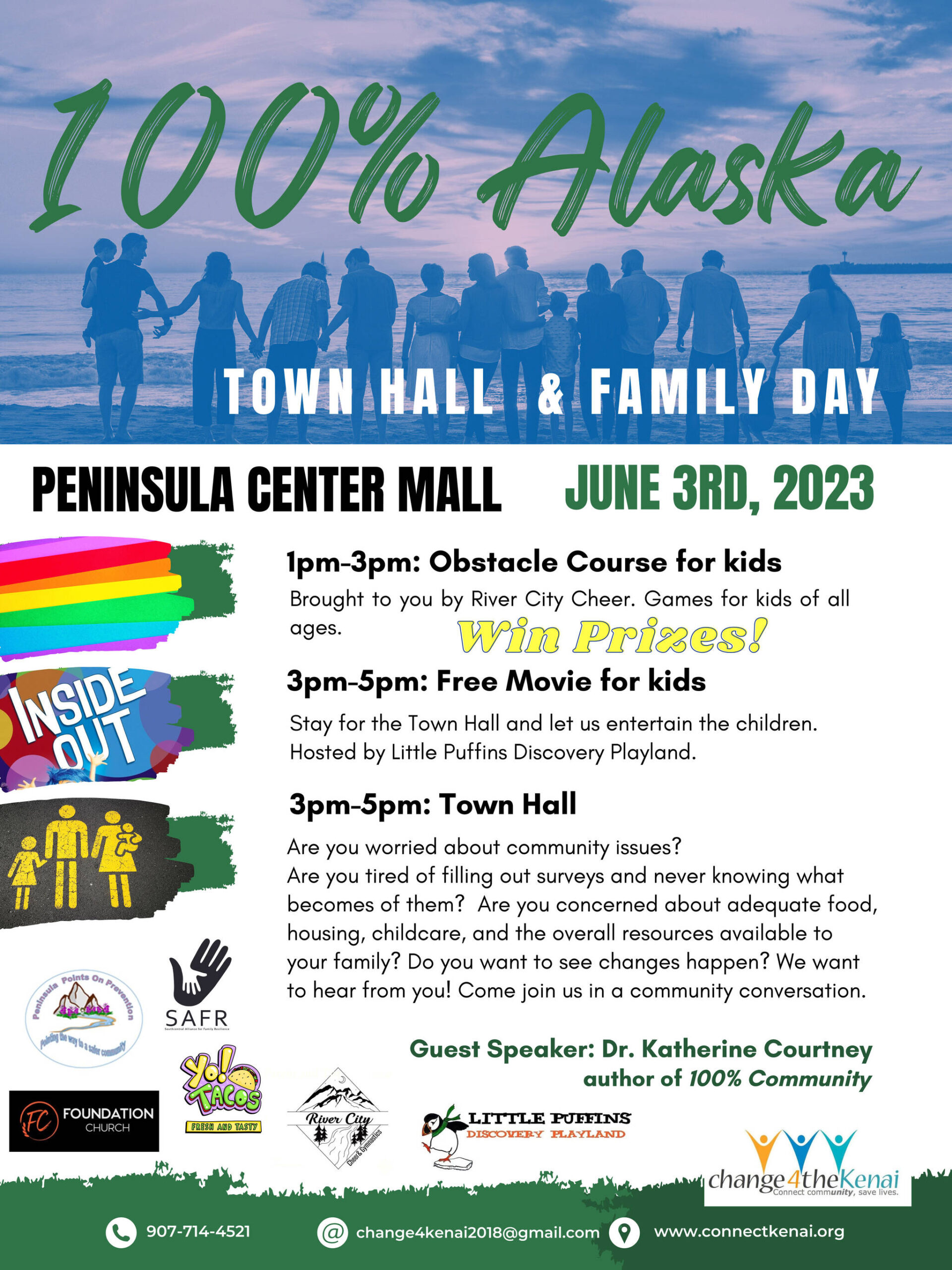 Poster for 100% Alaska Town Hall & Family Day (Photo courtesy Change 4 the Kenai)