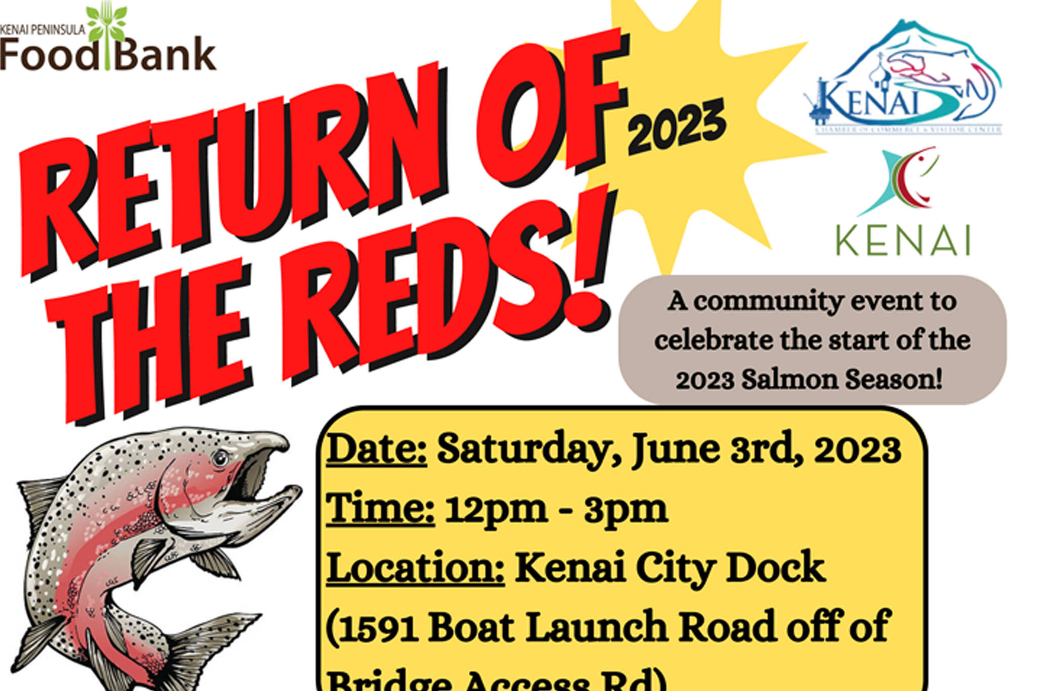 Poster for Return of the Reds. (Photo courtesy Kenai Peninsula Food Bank)
Poster for Return of the Reds. (Photo courtesy Kenai Peninsula Food Bank)