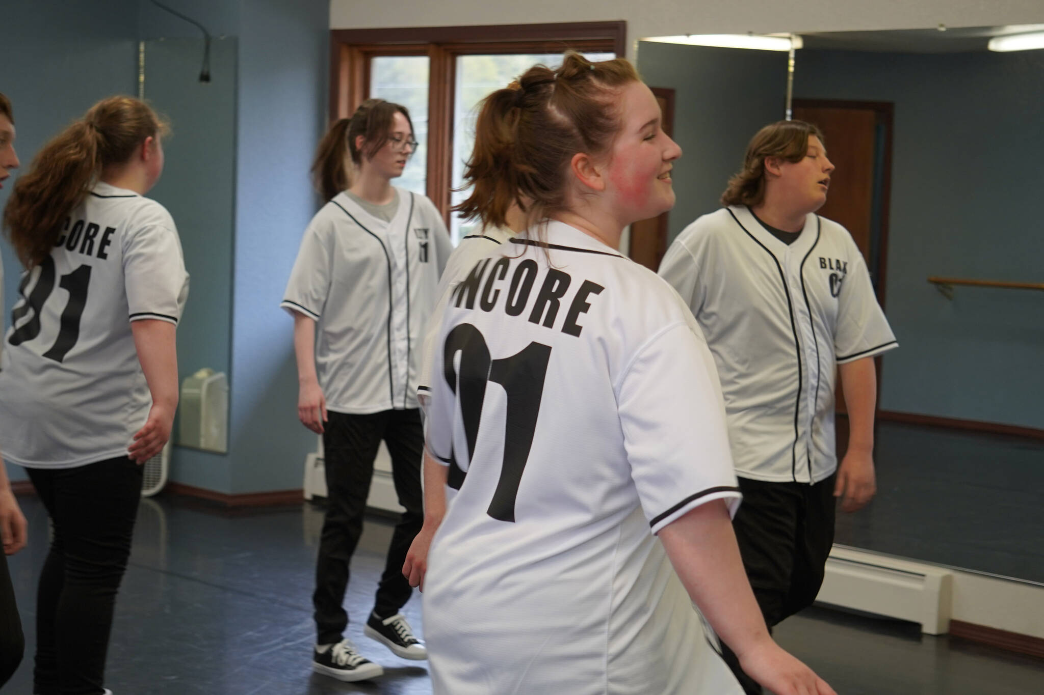 Encore Dance Academy students practice ahead of the 2023 Spring Recital at Encore Dance Academy in Kenai, Alaska, on Tuesday, May 23, 2023. (Jake Dye/Peninsula Clarion)