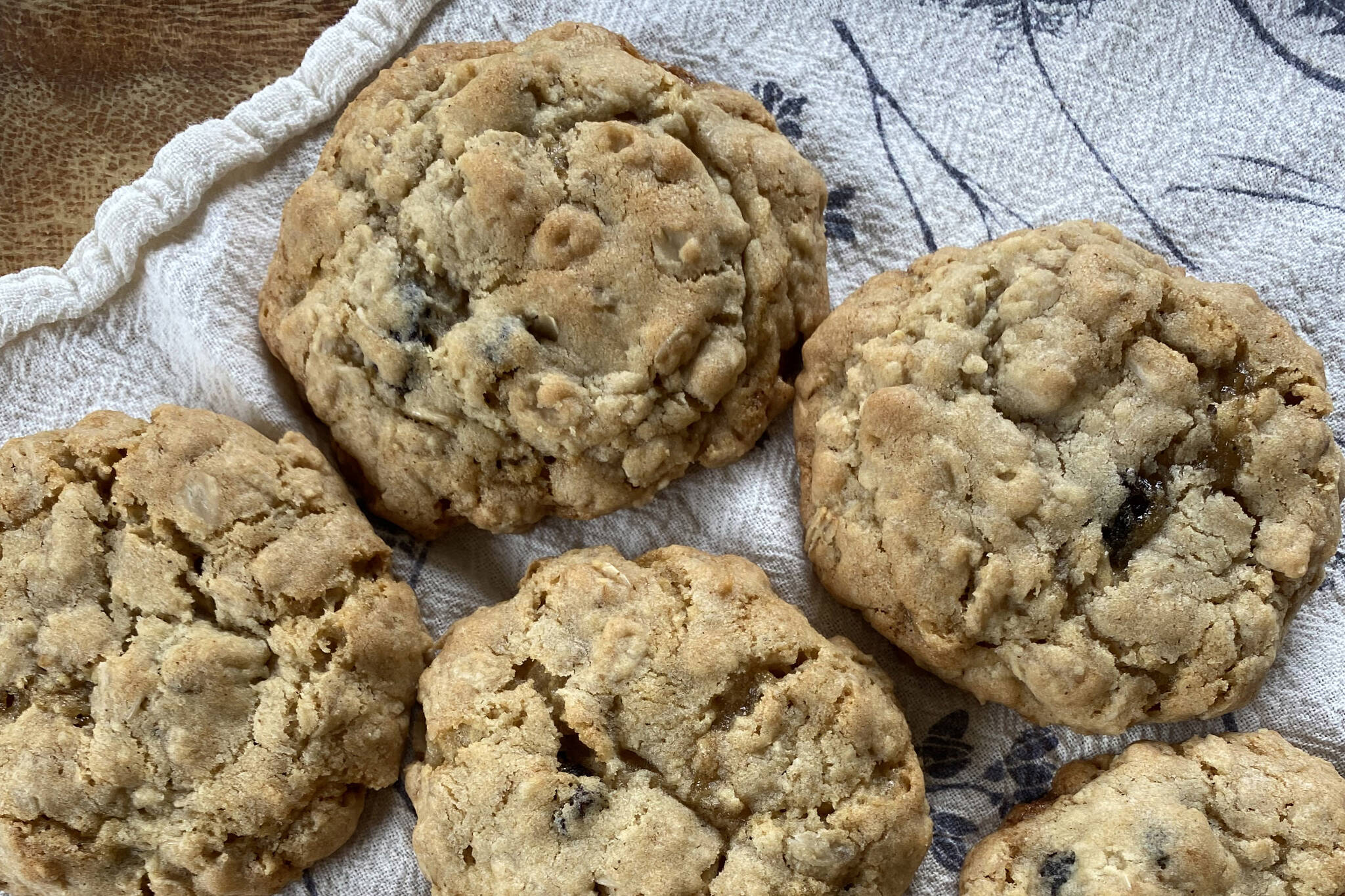 Oatmeal raisin cookies to celebrate a one-year anniversay. (Photo by Tressa Dale/Peninsula Clarion)