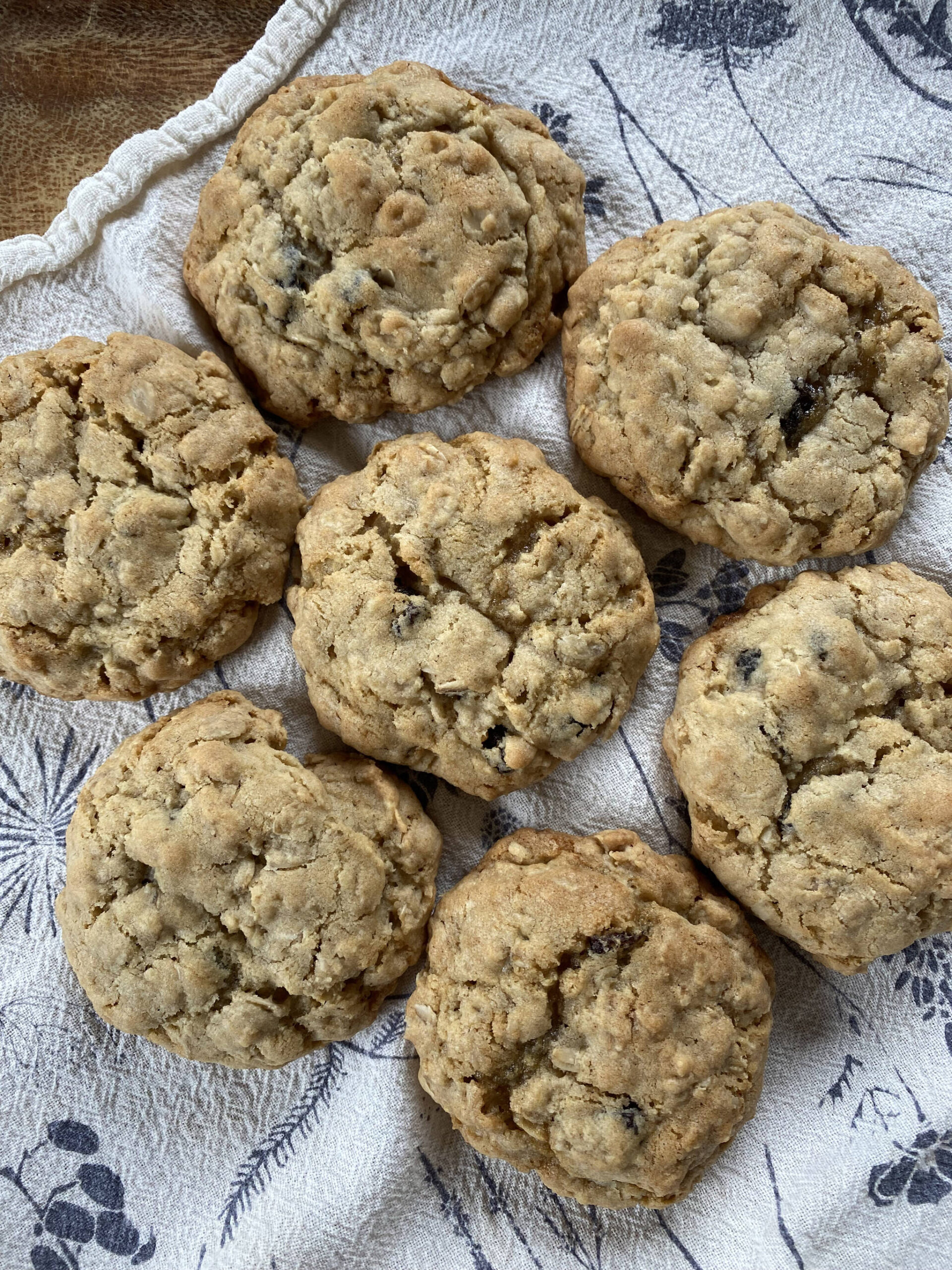 Oatmeal raisin cookies to celebrate a one-year anniversay. (Photo by Tressa Dale/Peninsula Clarion)