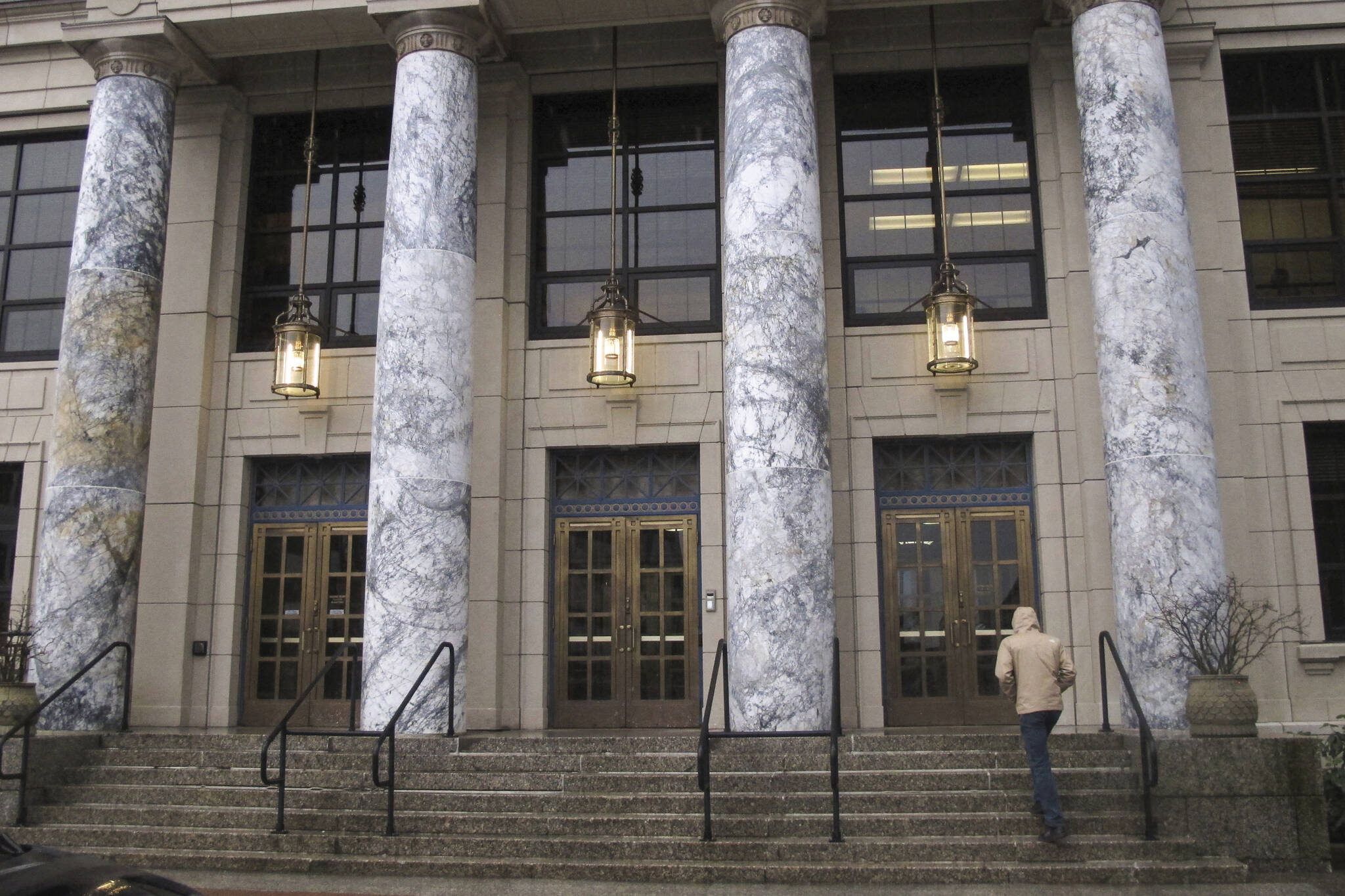 The Alaska Capitol on Monday, Jan. 16, 2023, in Juneau, Alaska. (AP Photo/Becky Bohrer)