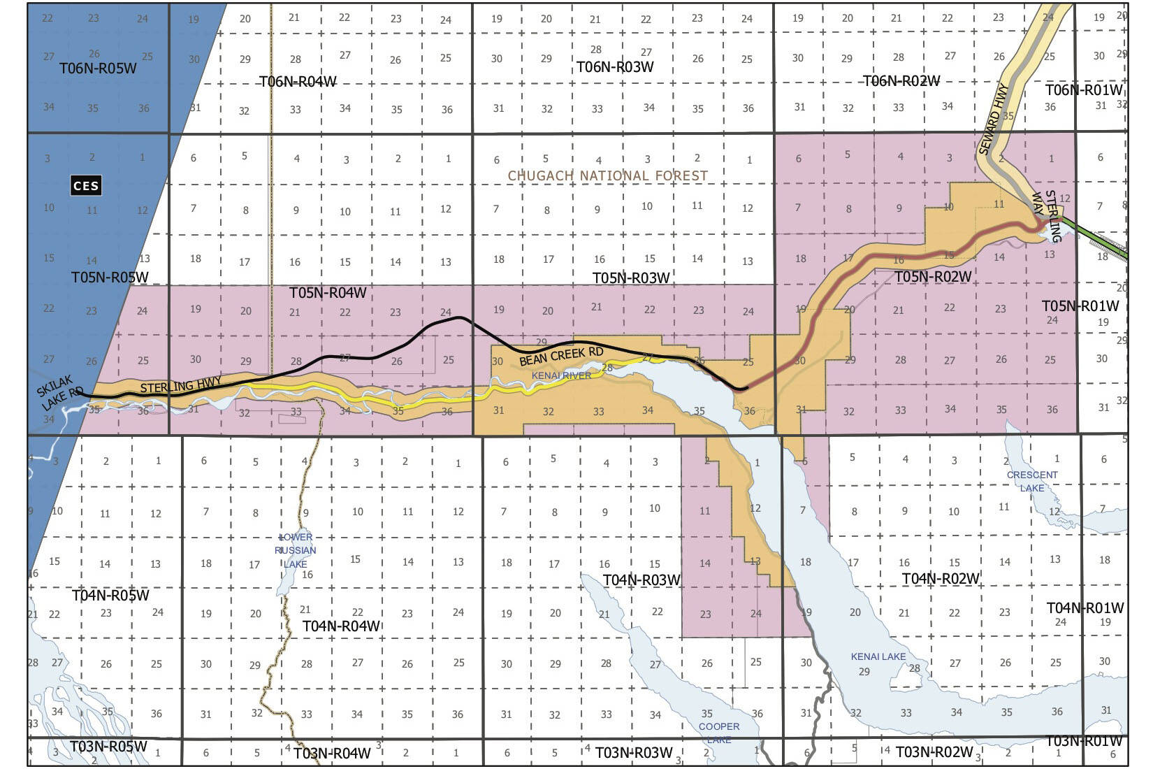 Map via Kenai Peninsula Borough.