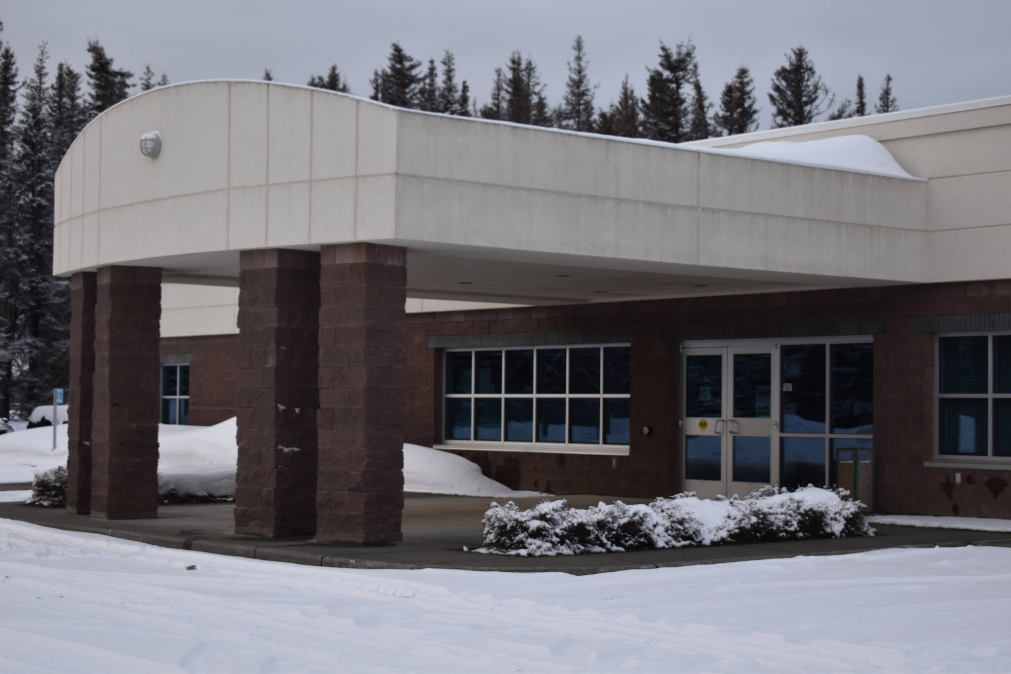 The Kenai Public Health Center is seen on Feb. 6, 2023, in Kenai, Alaska. (Jake Dye/Peninsula Clarion)