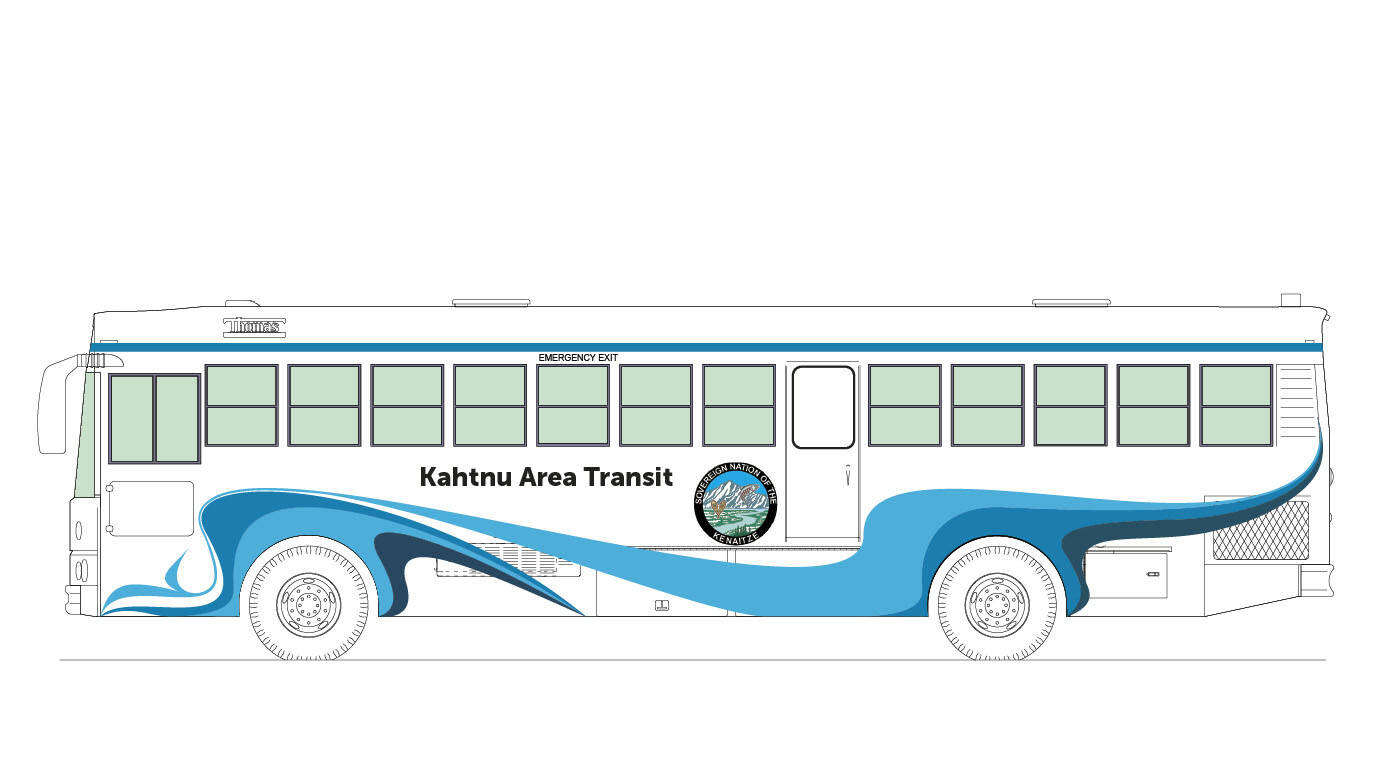 Mock-up illustration of in-development Kahtnu Area Transit Bus (Image courtesy Kenaitze Indian Tribe)