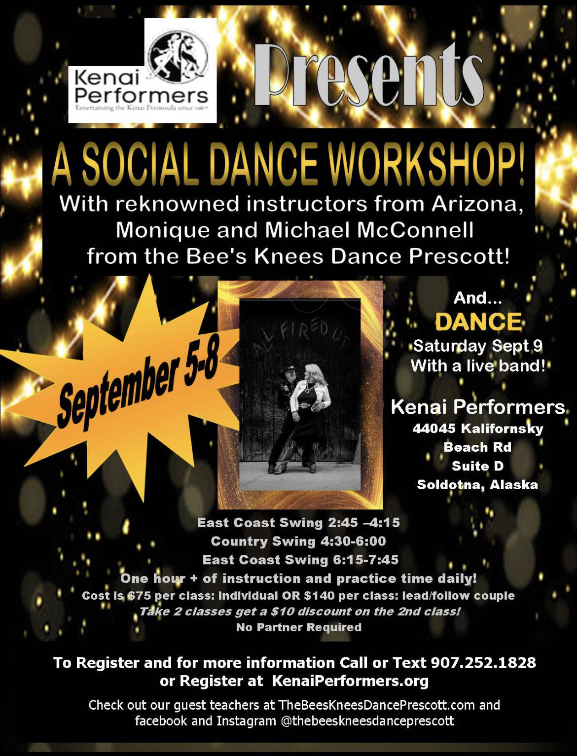 Promotional poster for Kenai Performers Social Dance Workshop. (Photo courtesy Kenai Performers)