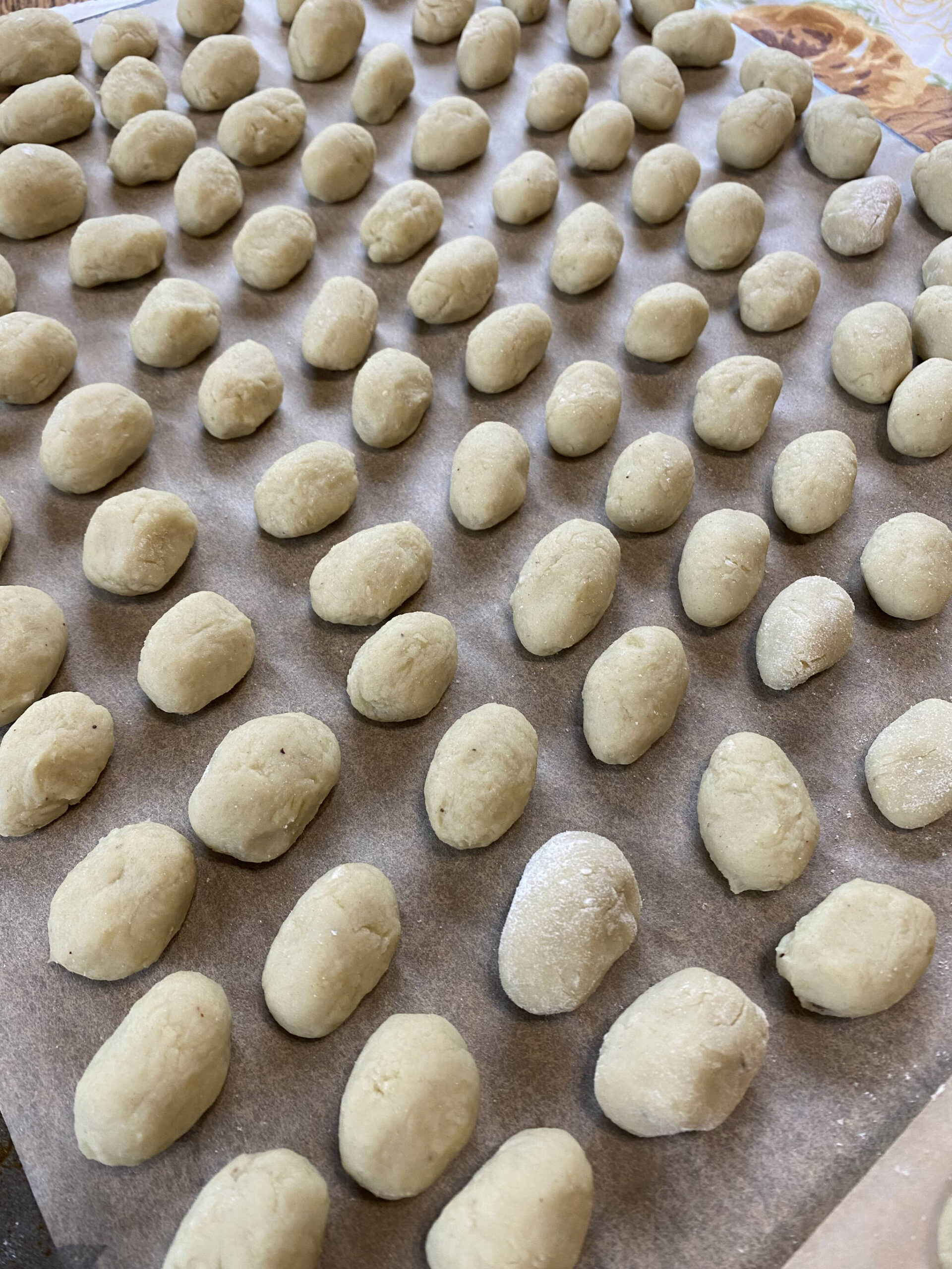 This mildly sweet and nutty gnocchi was made white sweet potatoes, but any potatoes will do. (Photo by Tressa Dale/Peninsula Clarion)