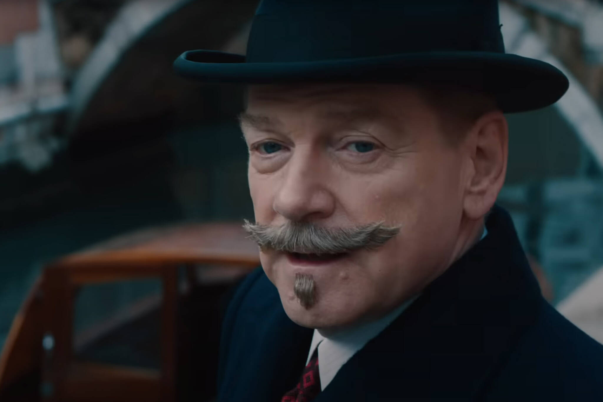 Kenneth Branagh portrays Hercule Poirot in “A Haunting in Venice.” (Photo courtesy 20th Century Studios)