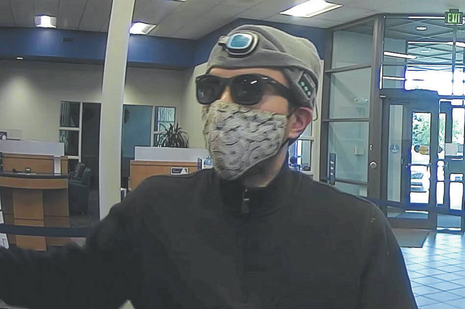 A photo distributed by the Federal Bureau of Investigation shows a man who allegedly robbed the Global Credit Union branch located in Anchorage, Sept. 19, 2023. Tyler Ching, 34, was arrested last week on charges related to robberies at the credit union and an Anchorage bank. (Photo courtesy Federal Bureau of Investigation)