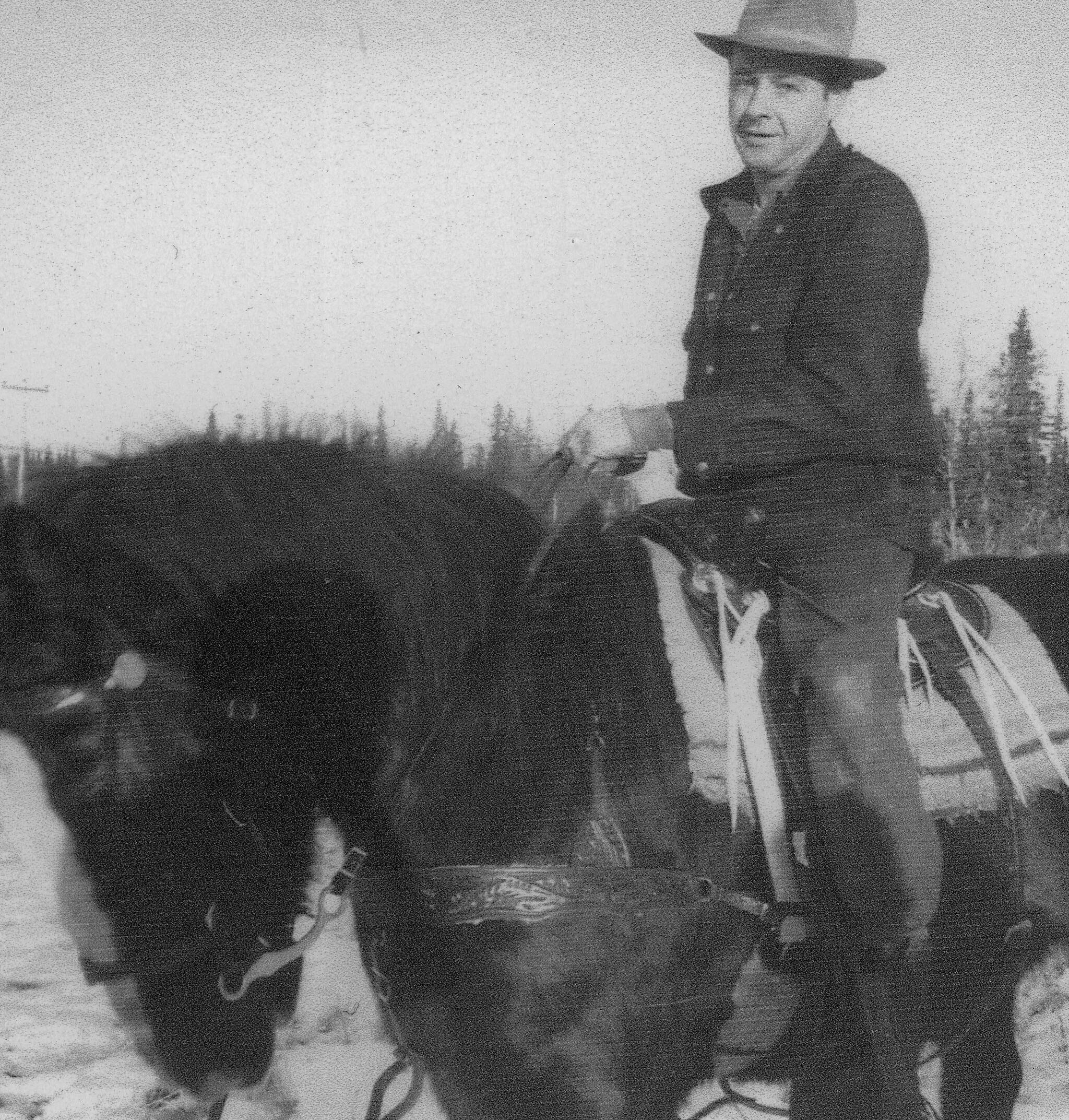 Photo courtesy of the Lancashire Family Collection
Larry Lancashire on horseback, probably on the family homestead.
