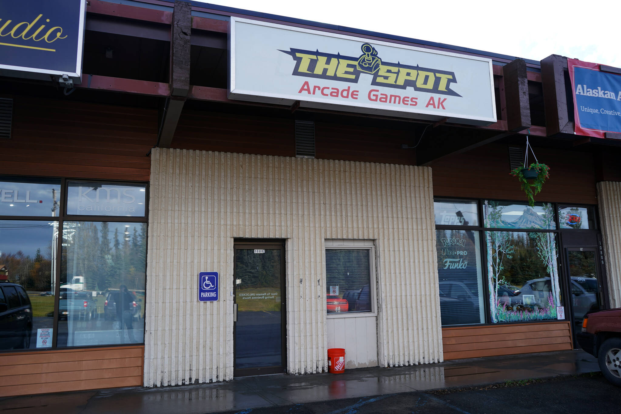 The Spot Arcade Games is seen in Kenai, Alaska, on Friday, Oct. 6, 2023. (Jake Dye/Peninsula Clarion)