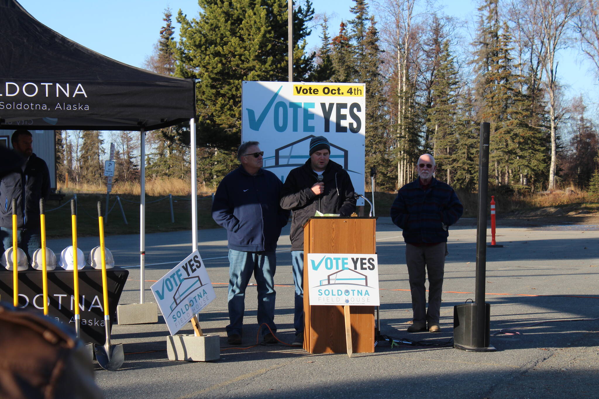 <table border="0" class="mceItemTable"><tbody><tr><td>
</td><td>
</td></tr><tr><td></td><td>Jeff Dolifka, Boys and Girls Clubs of the Kenai Peninsula board president, addresses attendees at a groundbreaking event for the Soldotna field house project on Friday, Oct. 20, 2023, in Soldotna, Alaska. (Ashlyn O’Hara/Peninsula Clarion) </td></tr></tbody></table>