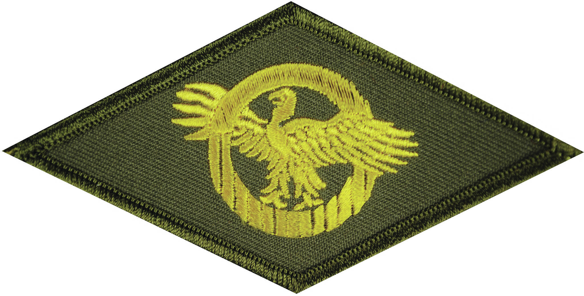 Despite its depiction of an eagle inside a wreath, this “ruptured duck” patch got its nickname because of the bird’s awkward-looking appearance. The proper name for the patch was the Honorable Discharge Emblem, and, during a time of clothing shortages in the United States, it allowed discharged soldiers to wear their uniforms for up to 30 days after leaving the service.