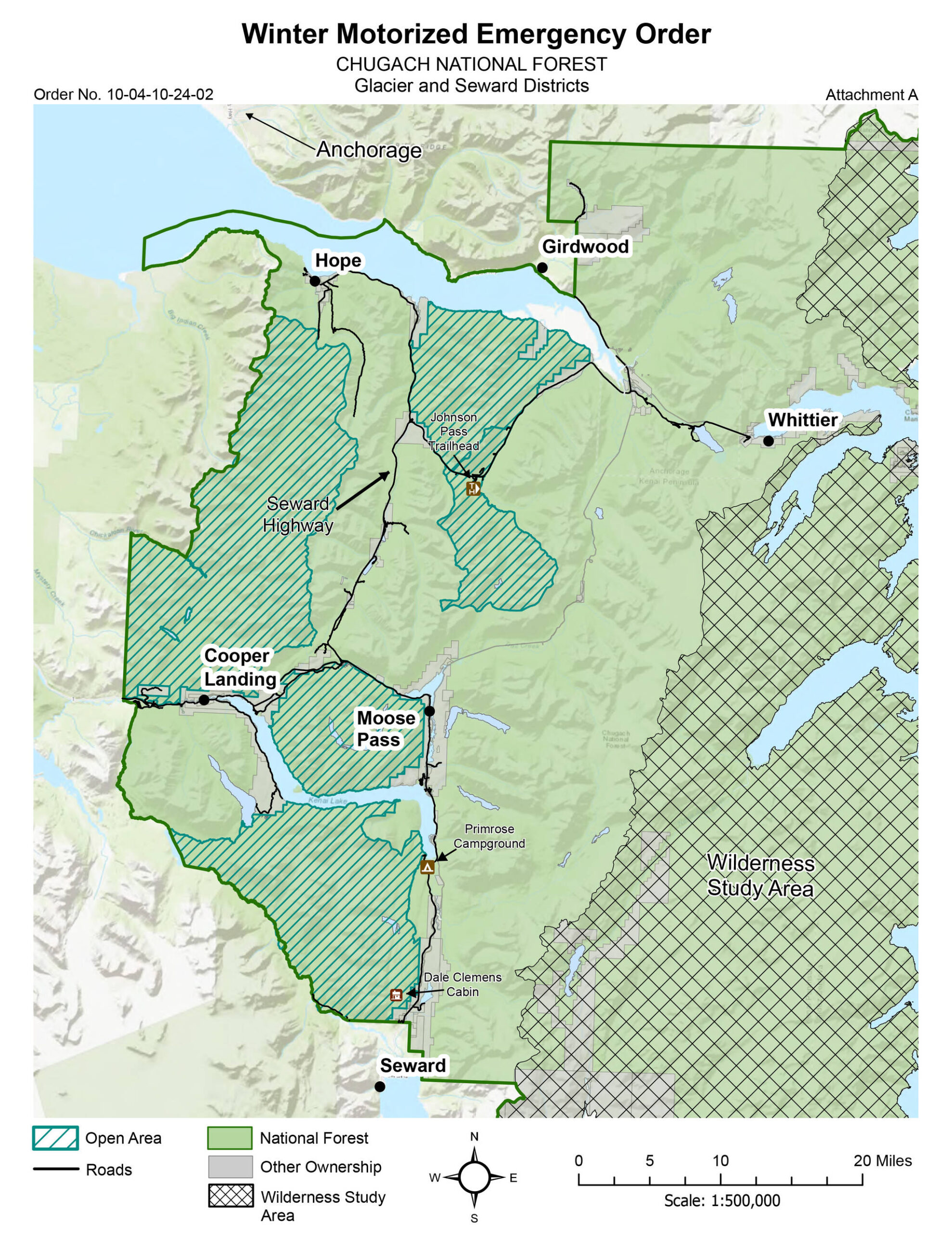 A map of areas now available to snowmachine use in the Chugach National Forest. (Provided by Chugach National Forest)
