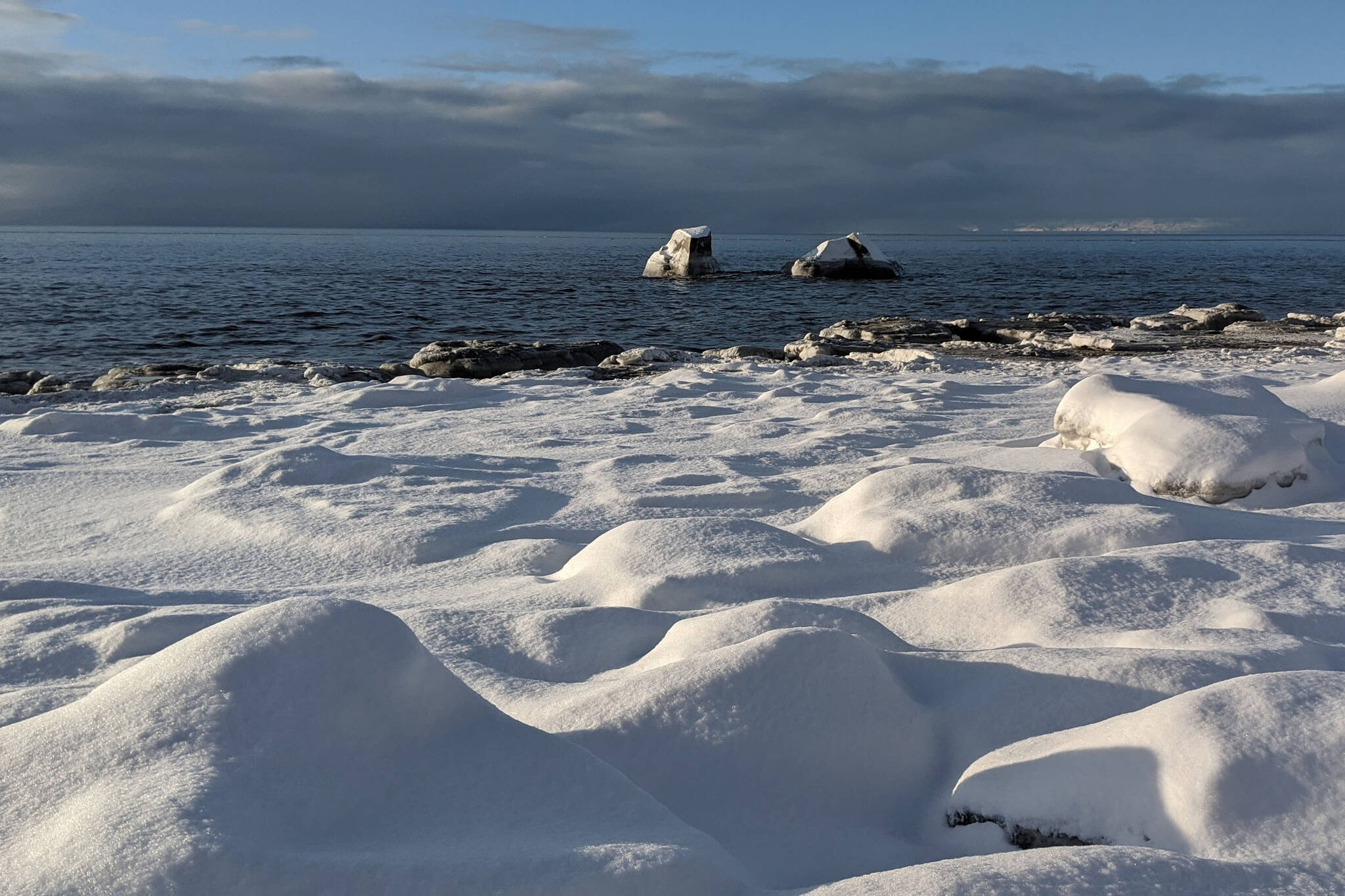 Cook Inlet is seen from Clam Gulch State Recreation Area on Feb. 7, 2020, in Clam Gulch, Alaska. (Photo by Erin Thompson/Peninsula Clarion file)