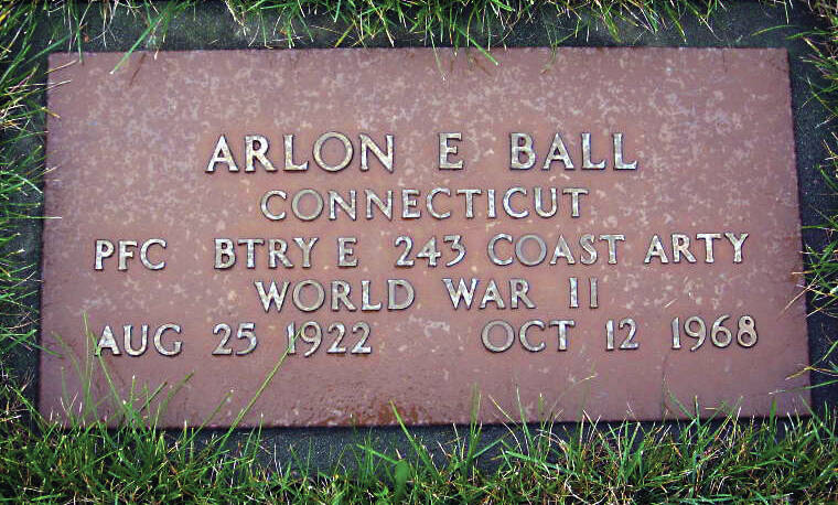 Photo from findagrave.com
This is the military plaque placed upon the Anchorage grave of Arlon Elwood “Jackson” Ball.