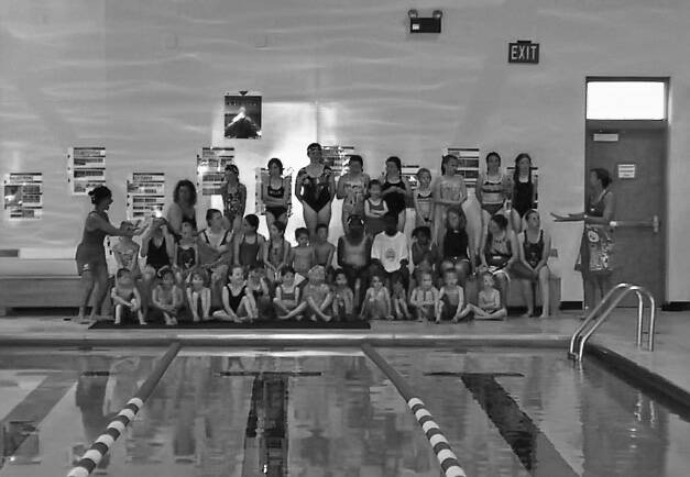 The village of Seldovia had to push hard to make sure that a pool was included when plans for the Susan B. English School were being finalized. Here, participants in the summer swim program pose in 1998. (Image courtesy of Rex and Beverly Edwards)